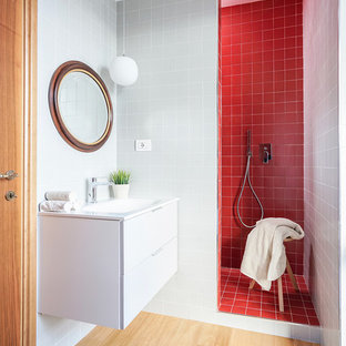 75 Beautiful Small Bathroom With Red Walls Pictures Ideas December 2020 Houzz