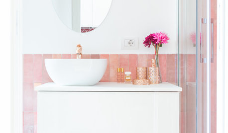 12 Ways With Clay Pink Bathroom Tiles