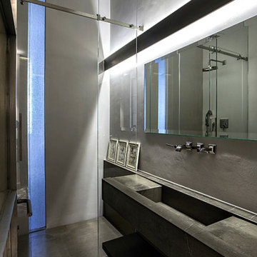 Elegante bagno moderno in pietra