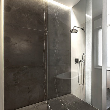 Elegante bagno moderno in pietra