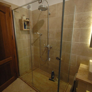 75+ Bäder mit Marmor-Waschbecken/Waschtisch und rosa Waschtischplatte