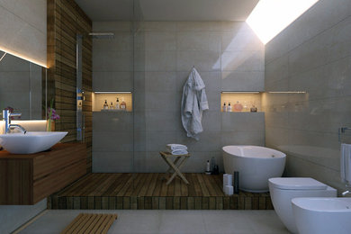 カターニア／パルレモにあるモダンスタイルのおしゃれな浴室の写真