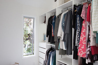 Modelo de armario vestidor unisex minimalista de tamaño medio