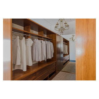 Luxury Walnut Walk In Wardrobe - Traditional - Closet - Wellington - by ...