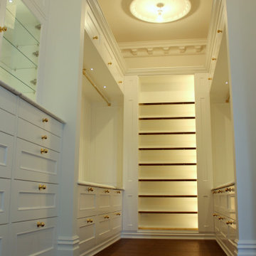 Luxury wardrobe, bespoke banister and handrails and window mouldings
