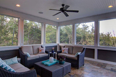Inspiration for a transitional sunroom remodel in Orange County