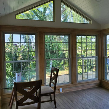 4 season sunroom and deck completed in Greenwood IN.