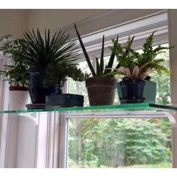 8" x 30" Shelf Clip Kit wht / window garden shelf