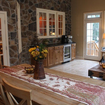 Addition With Rustic Stone Wall