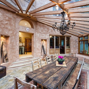 Expansive sunroom in Adelaide with a glass ceiling.