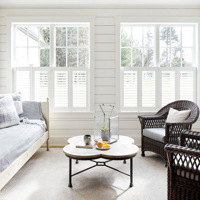 Mid-sized country light wood floor sunroom photo in Philadelphia with a standard ceiling and no fireplace