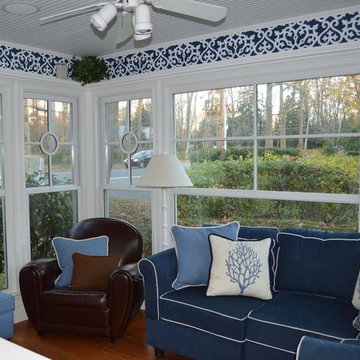 Before and After Coastal Inspired Sunroom