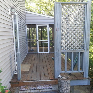 BEFORE / Screen room - Green house on existing deck / Woburn, MA
