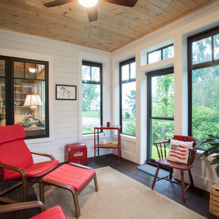 Arts and crafts sunroom photo in Other