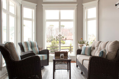 Inspiration for a timeless sunroom remodel in Other