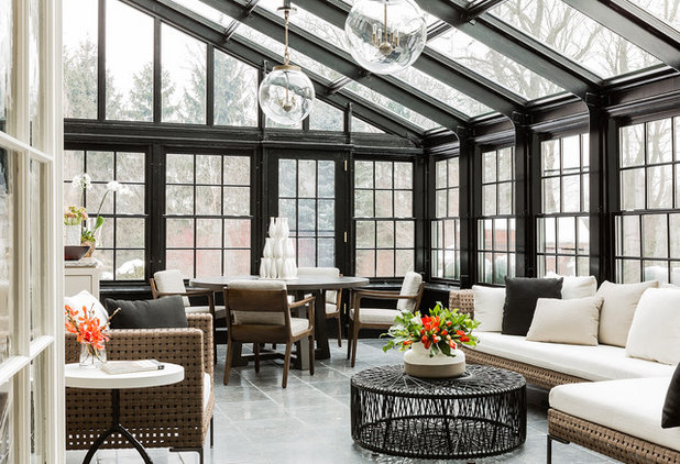 Traditional Sunroom by Elms Interior Design