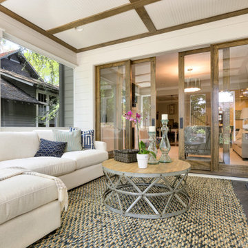 Candler Park sunroom & outdoor kitchen