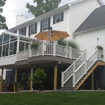 Cathedral Sunroom & Deck Addition