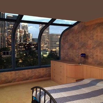 Curved Window Sunrooms In Downtown Los Angeles