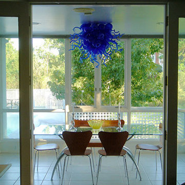 Custom Contemporary Glass-Blown Chandeliers