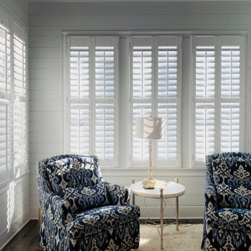 Custom Interior Shutters, Shades, & Wood Blinds Outfit this Atlanta new build!