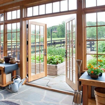 Custom Log Home with Stone
