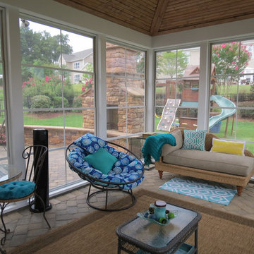 Deck and Patio with Fireplace