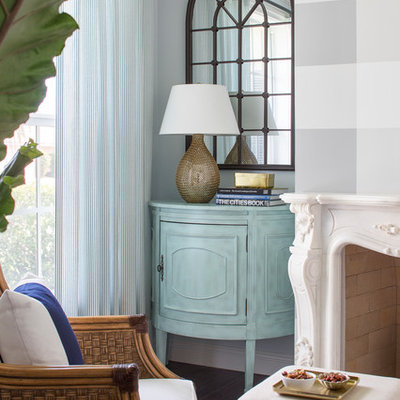 Inspiration for a mid-sized coastal dark wood floor and brown floor sunroom remodel in Miami with a standard ceiling