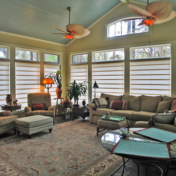 French Colonial Home Sunroom Addition