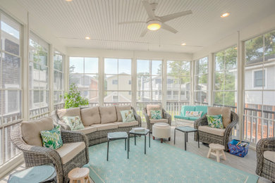 Inspiration for a coastal sunroom remodel in Other