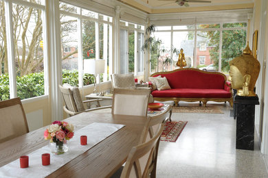 Inspiration for an eclectic sunroom remodel in Charlotte