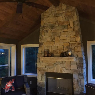 Luxury Rustic Fireplace