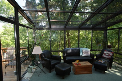 Example of a large trendy sunroom design in St Louis