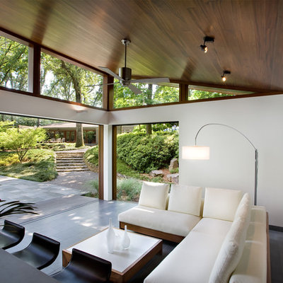 Sunroom - large modern sunroom idea in Atlanta