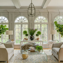 Transitional Sunroom by Shelley Morris Interiors