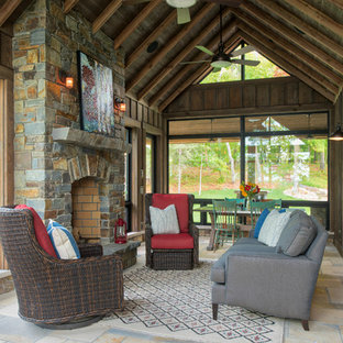 75+ Wintergärten mit Travertin und Kamin Ideen & Bilder - September