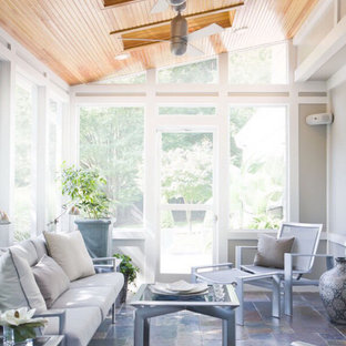 75+ Wintergärten mit Schieferboden und grauem Boden Ideen & Bilder