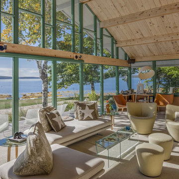 Beach Style Sunroom