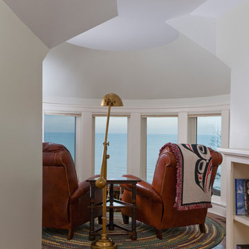 Skyline Sitting Room at Top of Turret Overlooking Lake Michigan