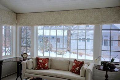 Example of a mid-sized classic sunroom design in Other with no fireplace and a standard ceiling