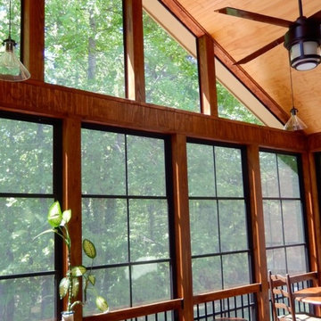 Sunroom and deck addition interior