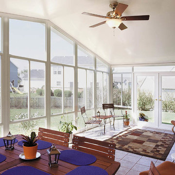 Sunroom and patio enclosures with vaulted ceilings