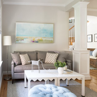 Inspiration for a mid-sized craftsman light wood floor sunroom remodel in DC Metro with no fireplace