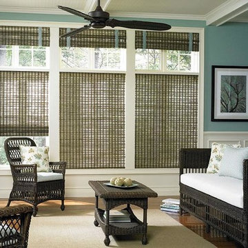 SUNROOM - roman shades, top down bottom up shades