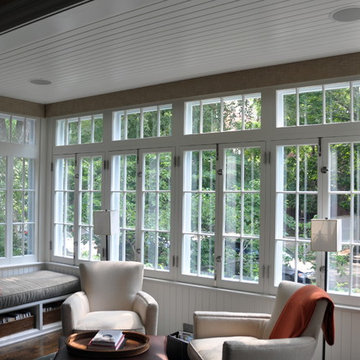 Sunroom with Speakers and Automatic Shades