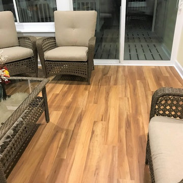 Sunroom with Vinyl Plank Flooring