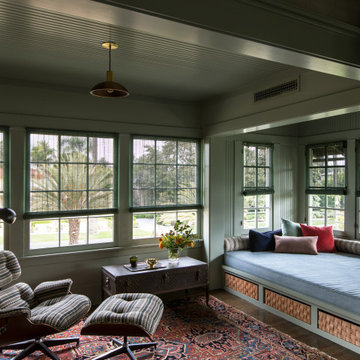 Sunroom within Master Suite of a historic Craftsman residence in Santa Monica, C