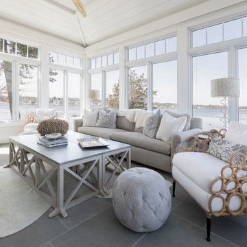Transitional shingle style waterfront