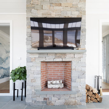 Transitional shingle style waterfront