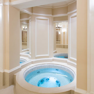 Award winning spa which is part of the moving floor pool installation